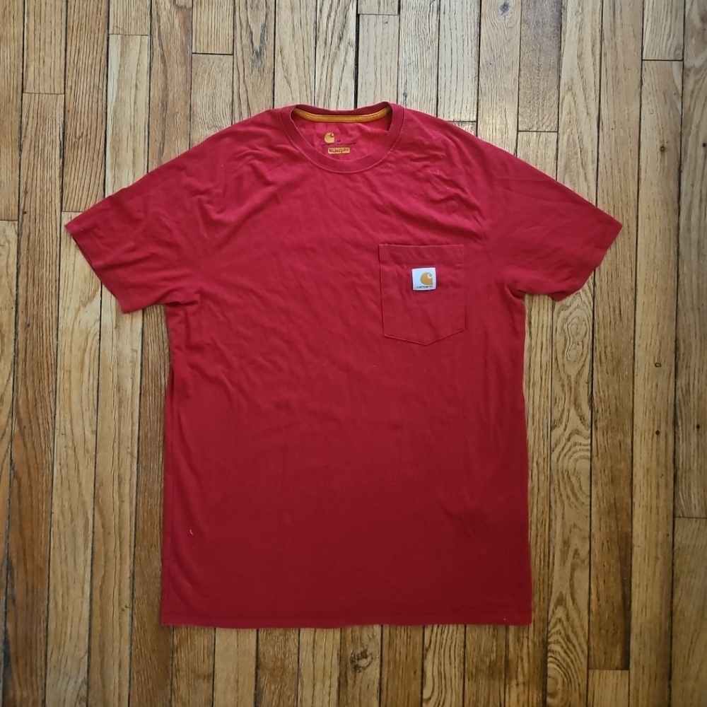 Carhartt Red Short Graphic Print Sleeve Tee